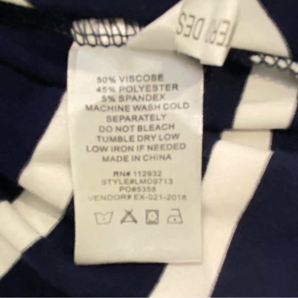 5th & Love women's size Medium Navy White Stripe Spaghetti Strap Maxi dress - Picture 5 of 5